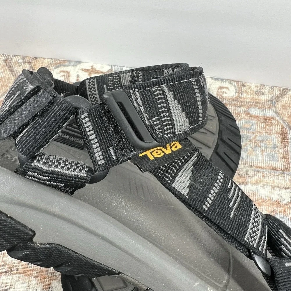 Teva Hurricane XLT2 Sandals Mens 10 Black Gray Hook Loop Hiking‎ Quick Dry